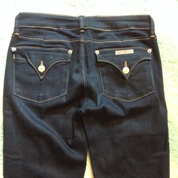 HUDSON dark bacara crop skinny cuffed jeans 27 - Picture 5 of 8